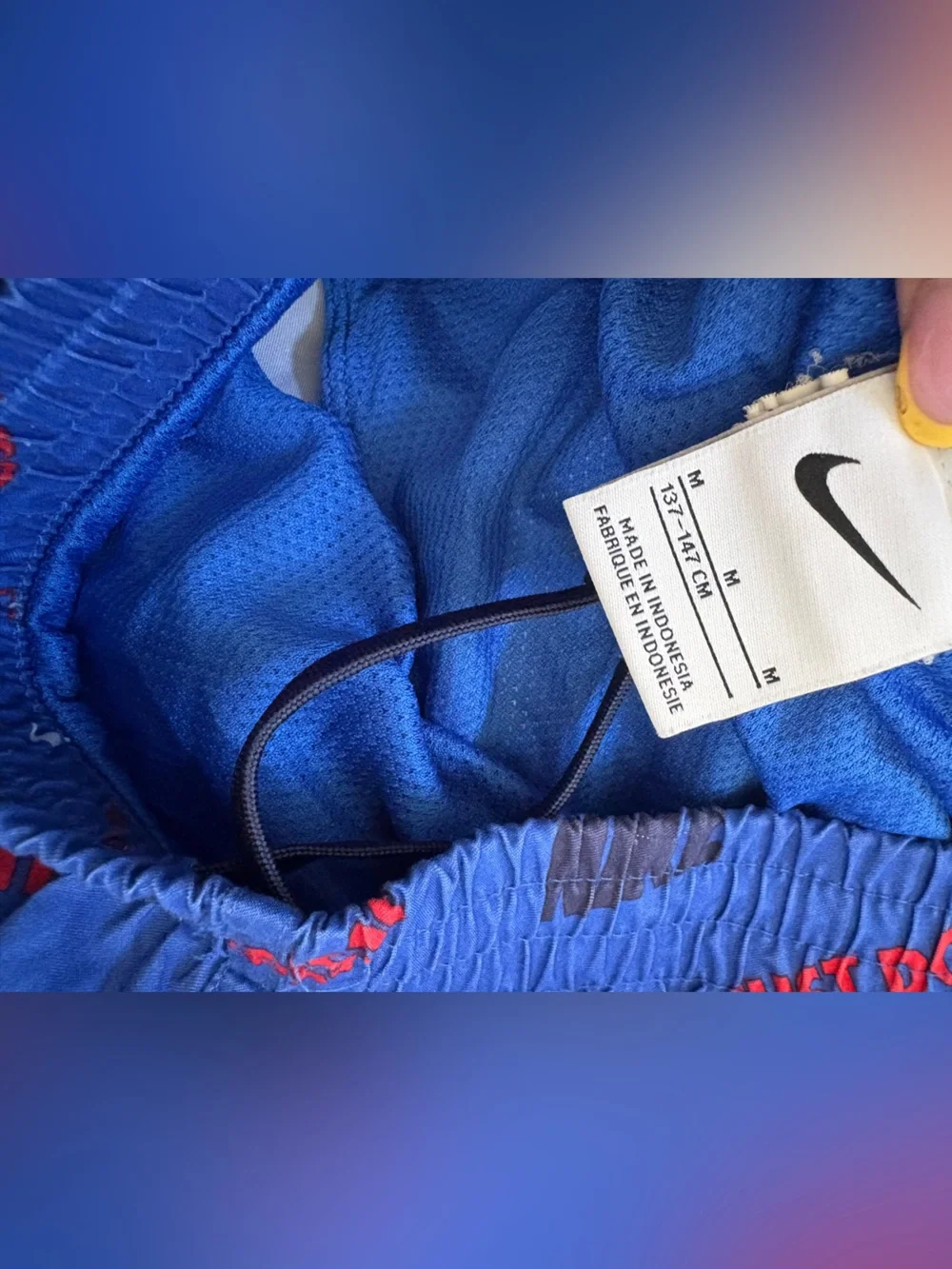 Nike Blue 'Just Do It.' Logo Swim Shorts boys medium 7/8